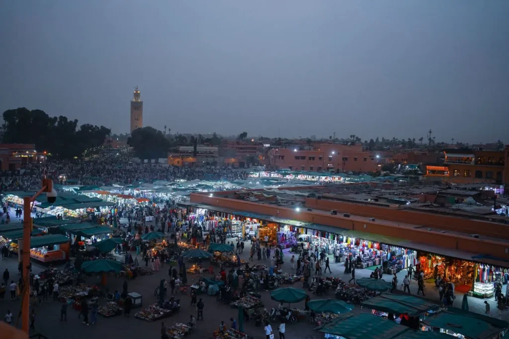 Jemaa el-Fnaa square in Marrakech Morocco